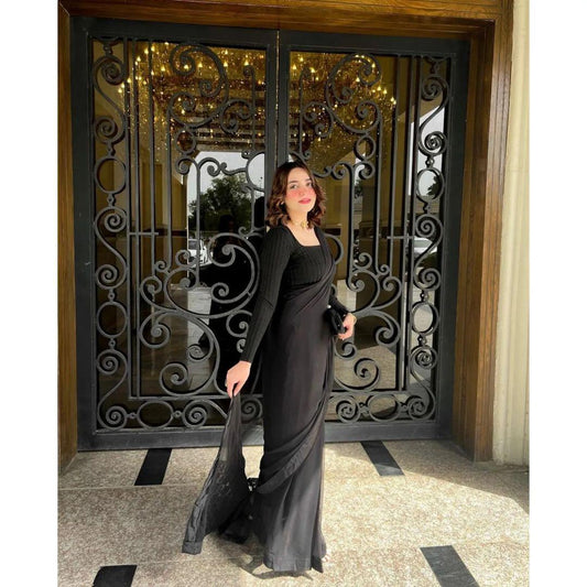 Chiffon Stitched Saree