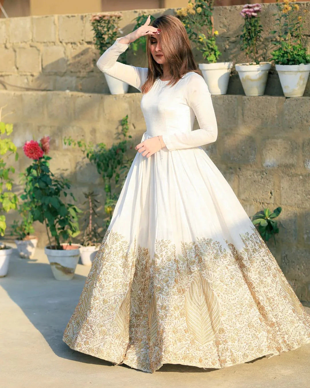 Border Embroidery Heavy Maxi