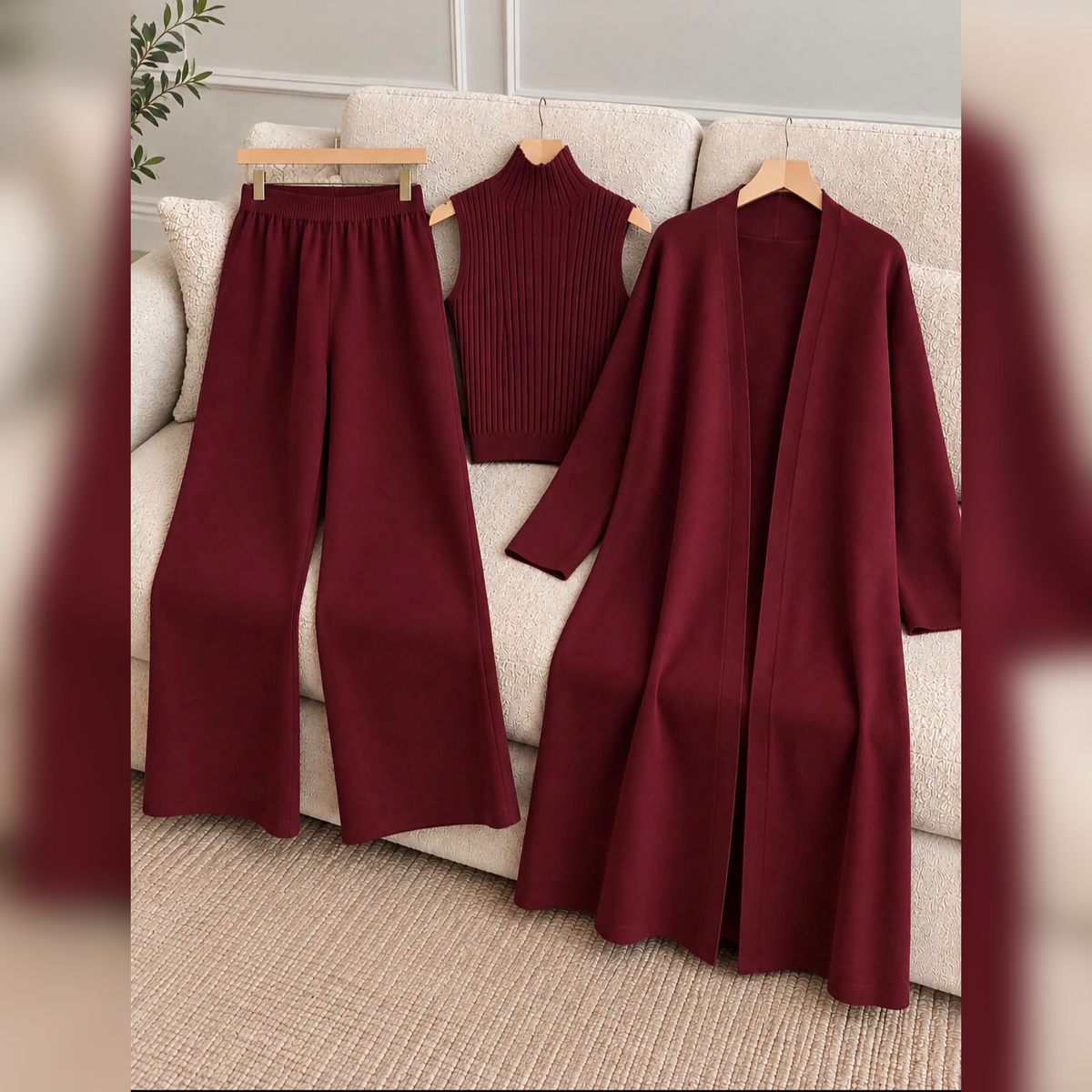 Double Gown Three Piece